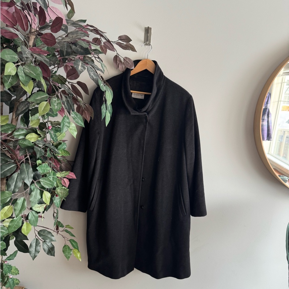 Basler edies naturhaar medium Elegant Black Trench Coat